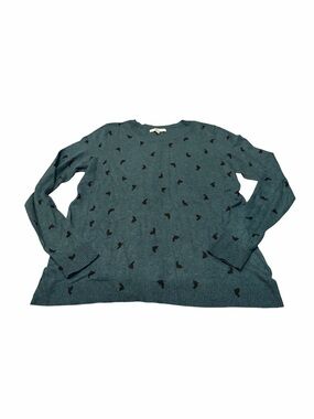 BASS green rabbit sweater